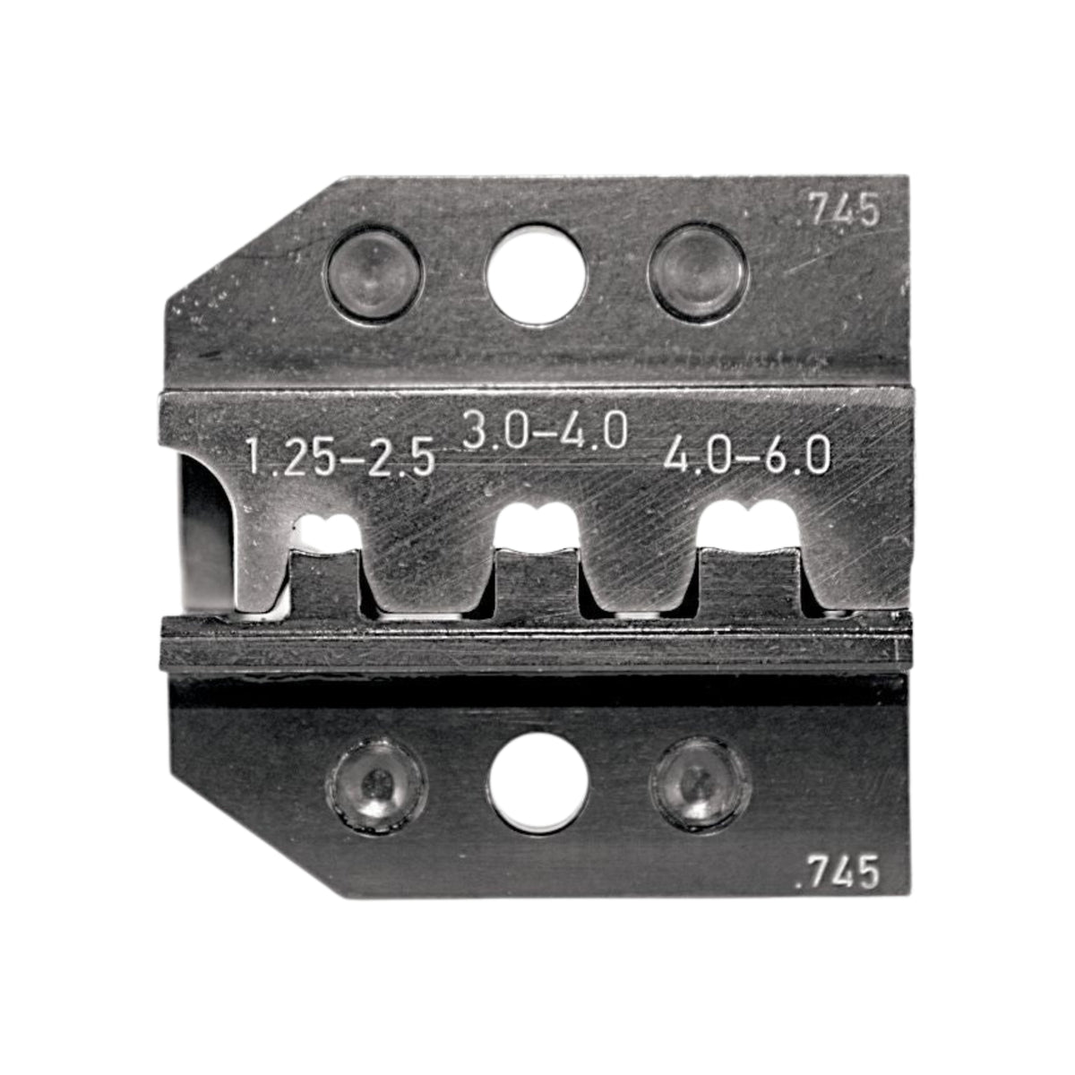 Rennsteig Die set for tab contacts (1.25 to 6mm²) compatible with Crimp Plier PEW12, P/No:624 745 3 0